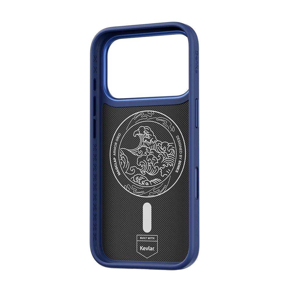 Benks ArmorGrid Pro Beyond Blue Case built with Kevlar® for iPhone 18 Pro