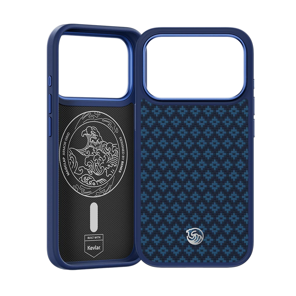 Benks ArmorGrid Pro Beyond Blue Case built with Kevlar® for iPhone 18 Pro