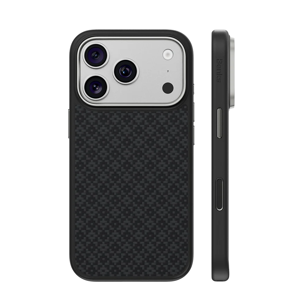 Benks ArmorGrid Pro Obsidian Black Case built with Kevlar® for iPhone 18 Pro