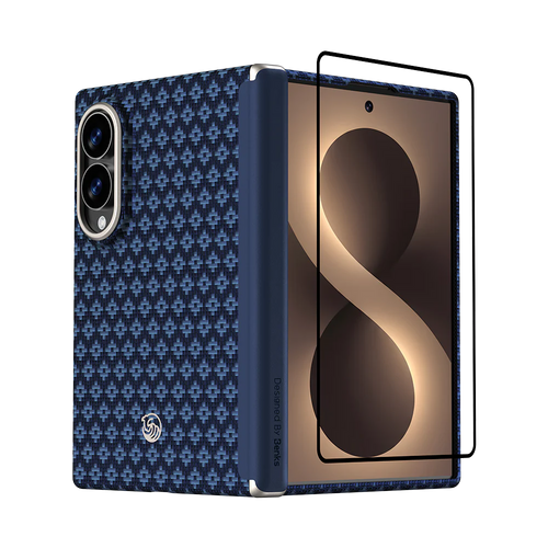 Benks ArmorGrid Air Case built with Kevlar® for Samsung Galaxy Z Fold 8 [Grand Combo] - Azure Blue