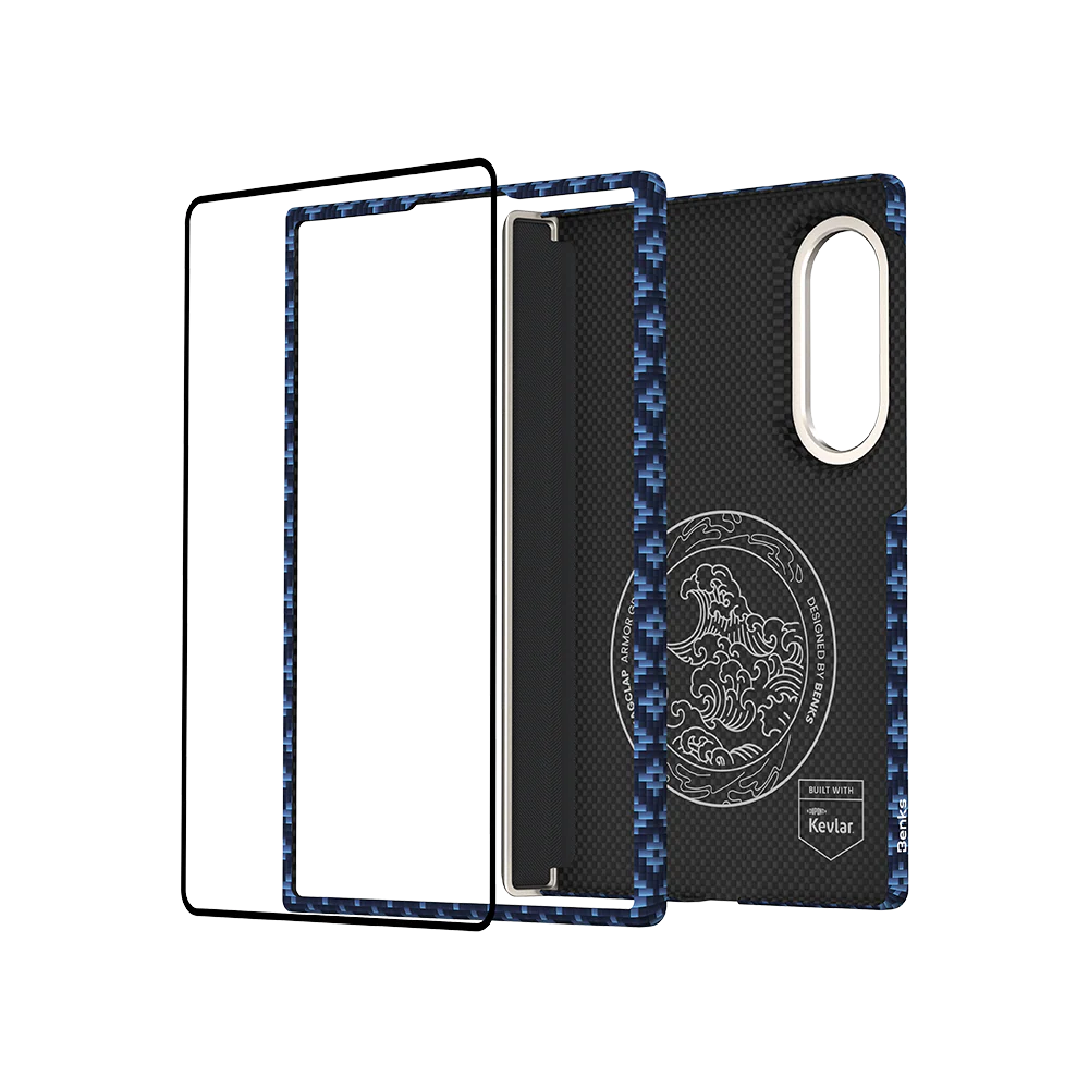 Benks ArmorGrid Air Case built with Kevlar® for Samsung Galaxy Z Fold 8 [Grand Combo] - Azure Blue