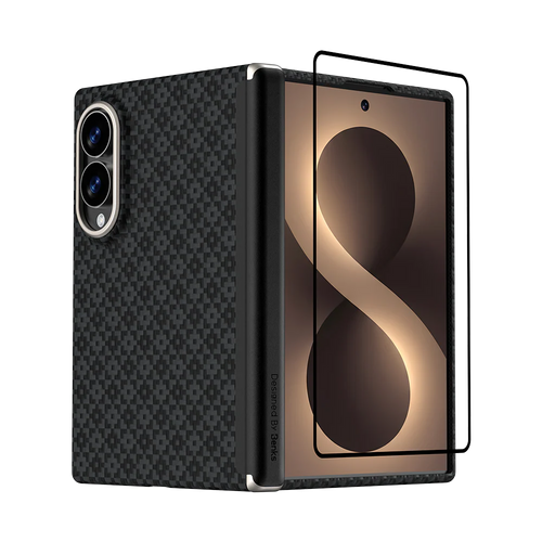 Benks ArmorGrid Air Case built with Kevlar® for Samsung Galaxy Z Fold 8 [Grand Combo] - Obsidian Black
