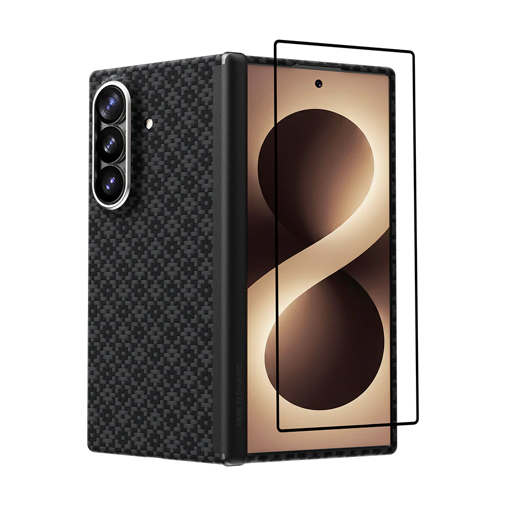 Benks ArmorGrid Air Case built with Kevlar® for Samsung Galaxy Z Fold 8 Ultra [Grand Combo] - Obsidian Black