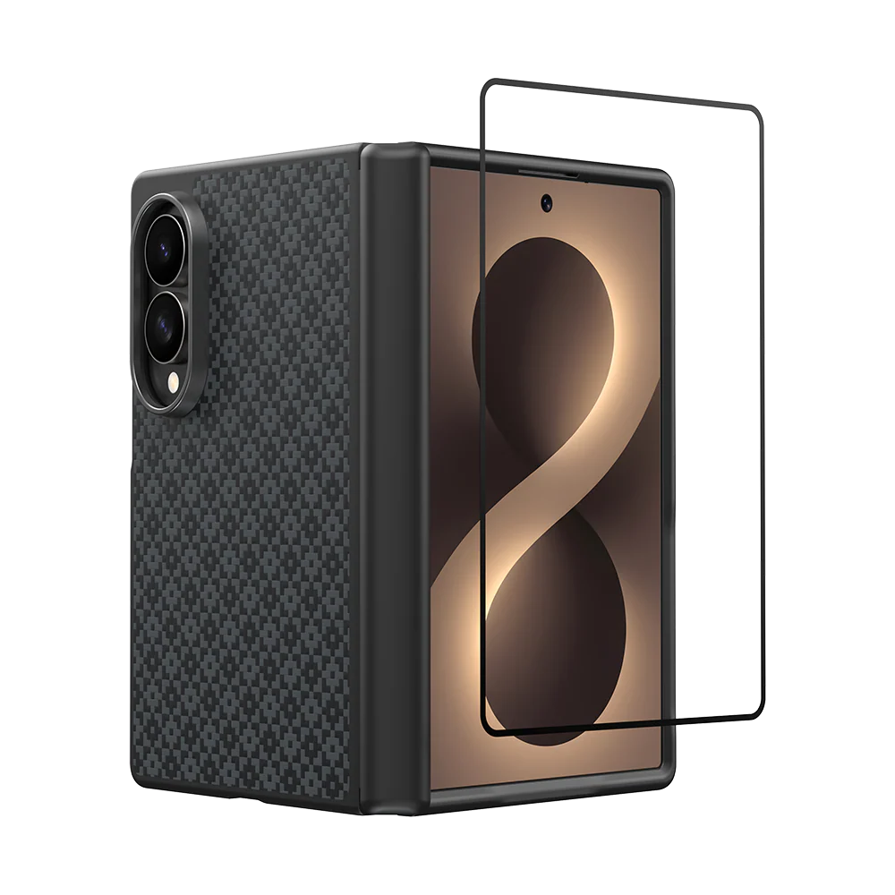 Benks ArmorGrid Pro Kevlar® Case for Samsung Galaxy Z Fold 8 [Grand Combo] - Obsidian Black
