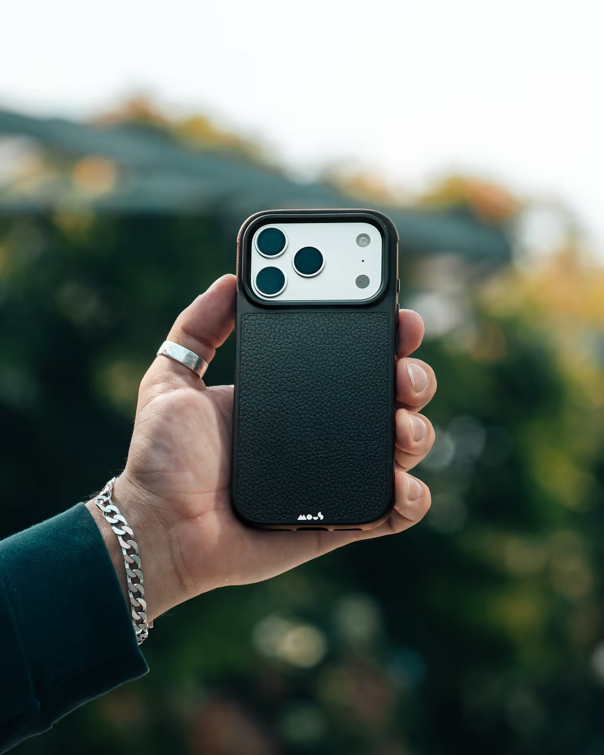 Mous Limitless Black Leather Case for iPhone 18 Pro