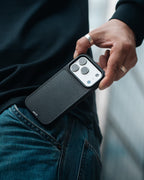 Mous Limitless Black Leather Case for iPhone 18 Pro